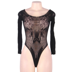 QUEEN LINGERIE - LONG SLEEVE TEDDY S/L