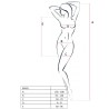 PASSION - WOMAN BS025 BODYSTOCKING ESTILO VESTIDO BLANCO TALLA UNICA