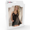 SUBBLIME - SET VESTIDO CORTO + TANGA NEGRO L/XL