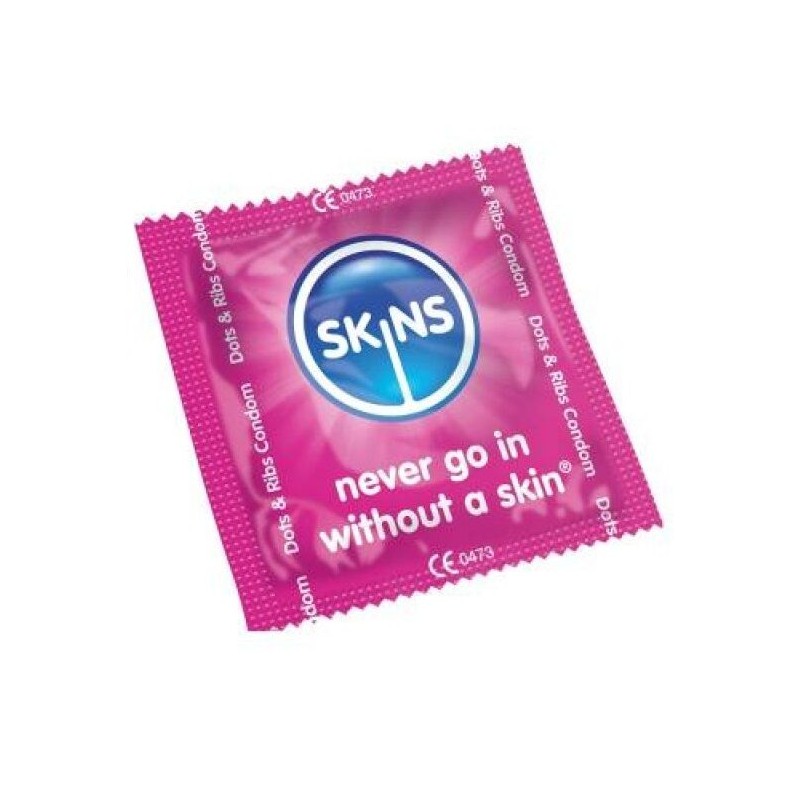 SKINS - PRESERVATIVOS PUNTOS  ESTRÍAS BOLSA 500 UDS