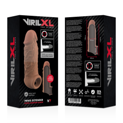 VIRILXL - EXTENSION DE PENE LIQUID SILICONE V7 MARRON