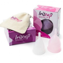 IRISCUP - COPA MESTRUAL ROSA PEQUEÑA + BOLSA ESTERILIZADORA GRATIS