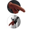 KING COCK - PLUS 3D DILDO SWINGING BALLS 24.5 CM MARRON