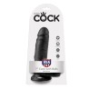 KING COCK - 7 PENE REALISTICO NEGRO 17.8 CM