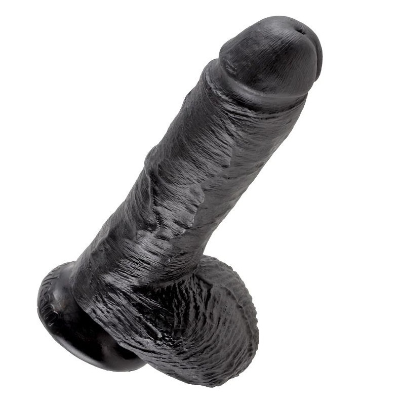 KING COCK - 8 PENE REALISTICO NEGRO 20.3 CM