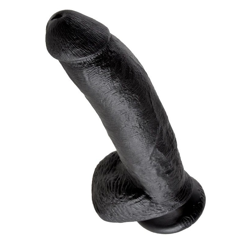 KING COCK - 9 PENE REALISTICO NEGRO 22.9 CM