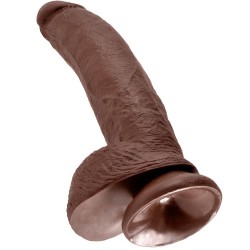 KING COCK - 9 PENE REALISTICO MARRON 22.9 CM