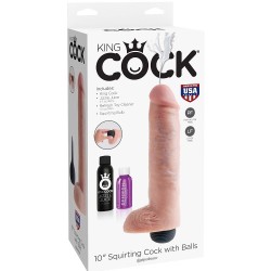 KING COCK - PENE REALISTICO EYACULADOR NATURAL 25.40 CM