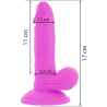 DIVERSIA - DILDO FLEXIBLE CON VIBRACION MORADO 17 CM -O- 3.3 CM