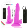 DIVERSIA - DILDO FLEXIBLE CON VIBRACIÓN LILA 18 CM -O- 4 CM