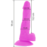 DIVERSIA - DILDO FLEXIBLE CON VIBRACIÓN LILA 18 CM -O- 4 CM