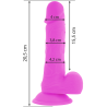 DIVERSIA - DILDO FLEXIBLE CON VIBRACION LILA 20.5 CM -O- 4.2 CM