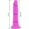 DIVERSIA - DILDO FLEXIBLE CON VIBRACION LILA 23 CM -O- 4.3 CM