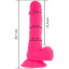 DIVERSIA - DILDO FLEXIBLE CON VIBRACION ROSA 20.5 CM -O- 4.2 CM