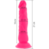 DIVERSIA - DILDO FLEXIBLE CON VIBRACION ROSA 21 CM -O- 4.9 CM