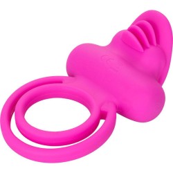 CALEXOTICS - DUAL CLIT FLICKER ENHANCER DOBLE ANILLO VIBRADOR DE SILICONA ROSA