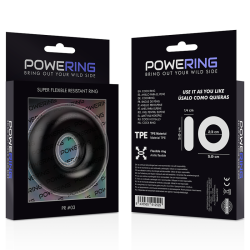 POWERING - SUPER FLEXIBLE Y RESISTENTE ANILLO PENE  5CM PR03 NEGRO