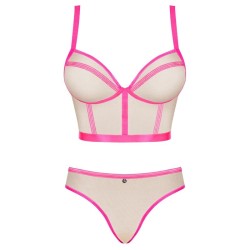 OBSESSIVE - NUDELIA SET DOS PIEZAS ROSA S/M