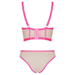 OBSESSIVE - NUDELIA SET DOS PIEZAS ROSA S/M