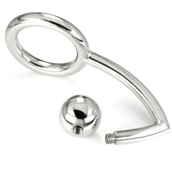 METAL HARD - COCK RING ANILLO CON GANCHO INTRUDER ANAL 45MM