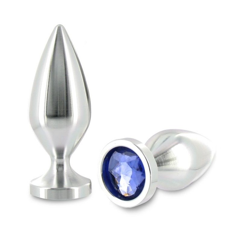 METAL HARD - ANAL PLUG ALIMINUM COLOR CRISTAL GRANDE 10.16CM