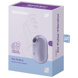 SATISFYER - PRO TO GO 2 ESTIMULADOR Y VIBRADOR DOBLE BEIGE