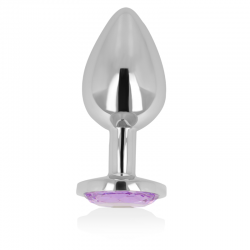 OHMAMA - PLUG ANAL CON CRISTAL VIOLETA 7 CM