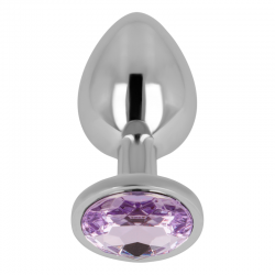 OHMAMA - PLUG ANAL CON CRISTAL VIOLETA 7 CM