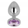 OHMAMA - PLUG ANAL CON CRISTAL VIOLETA 7 CM