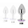 OHMAMA - PLUG ANAL CON CRISTAL VIOLETA 9 CM