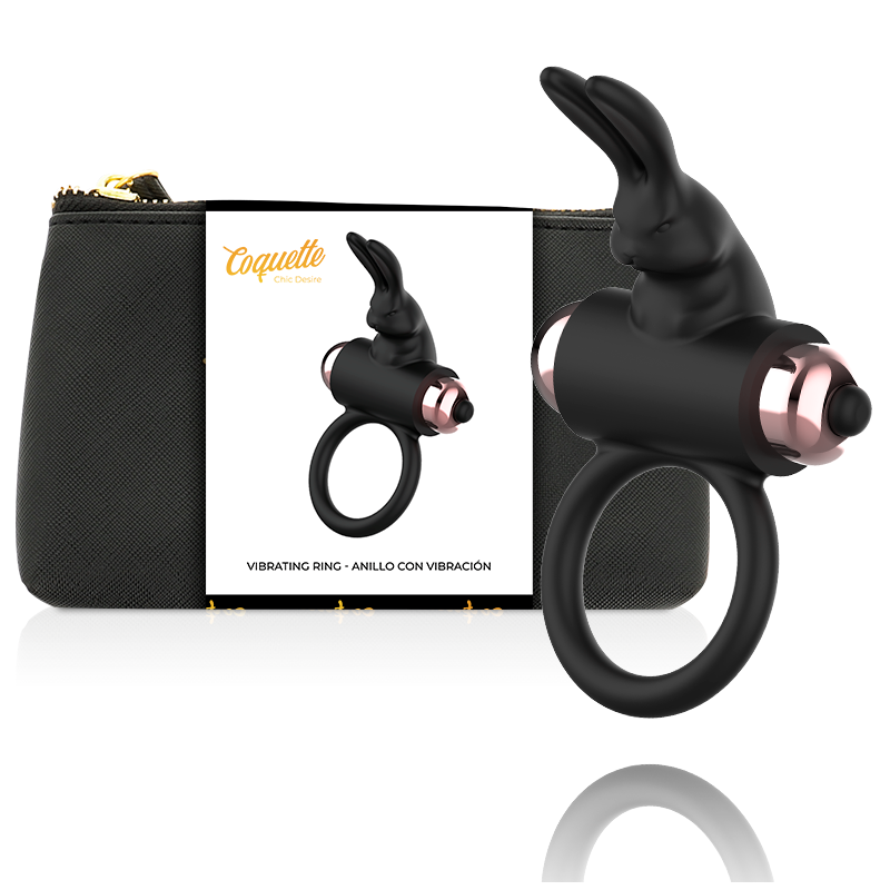 COQUETTE CHIC DESIRE - COCK RING ANILLO VIBRADOR NEGRO / GOLD