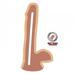 GET REAL - DUAL DENSITY DILDO 17 CM CON TESTICULOS NATURAL