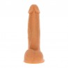 GET REAL - DILDO VIBRADOR CON BOLAS GIRATORIAS NATURAL