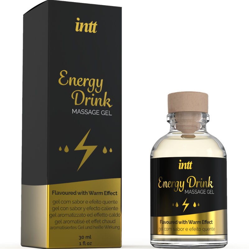 INTT MASSAGE  ORAL SEX - GEL DE MASAJE CON SABOR A BEBIDA ENERGETÍCA Y EFECTO CALOR