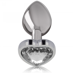 INTENSE - PLUG ANAL METAL ALUMINIO CORAZÓN BLANCO TALLA S