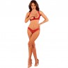 OBSESSIVE - LACELOVE SET DOS PIEZAS CUPLESS ROJO M/L