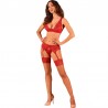 OBSESSIVE - LACELOVE SET TRES PIEZAS ROJO XL/XXL