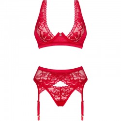 OBSESSIVE - LACELOVE SET TRES PIEZAS ROJO XL/XXL