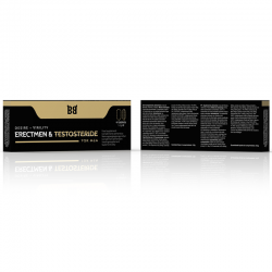 BLACK BULL - ERECTMEN  TESTOSTERIDE POTENCIA Y TESTOSTERONA PARA HOMBRE 4 CÁPSULAS