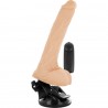 BASECOCK - VIBRADOR REALISTICO CONTROL REMOTO NEGRO CON TESTICULOS 20 CM -O- 4 CM