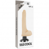 BASECOCK - VIBRADOR REALISTICO 2-1 NEGRO 18.5 CM -O- 4 CM