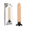 BASECOCK - VIBRADOR REALISTICO 2-1 NATURAL NEGRO 20 CM -O- 4 CM