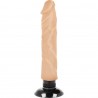 BASECOCK - VIBRADOR REALISTICO 2-1 NATURAL NEGRO 20 CM -O- 4 CM