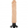 BASECOCK - VIBRADOR REALISTICO 2-1 NATURAL NEGRO 20 CM -O- 4 CM