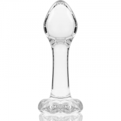 NEBULA SERIES BY IBIZA - MODELO 2 PLUG CRISTAL BOROSILICATO TRANSPARENTE 11 CM -O- 3.5 CM