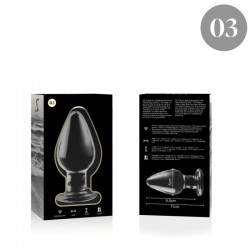 NEBULA SERIES BY IBIZA - MODELO 3 PLUG CRISTAL BOROSILICATO TRANSPARENTE 11 CM -O- 5 CM