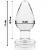 NEBULA SERIES BY IBIZA - MODELO 3 PLUG CRISTAL BOROSILICATO TRANSPARENTE 11 CM -O- 5 CM