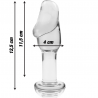 NEBULA SERIES BY IBIZA - MODELO 6 PLUG CRISTAL BOROSILICATO TRANSPARENTE 12.5 CM -O- 4 CM