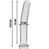 NEBULA SERIES BY IBIZA - MODELO 8 DILDO CRISTAL BOROSILICATO ROSA 14.5 CM -O- 2 CM