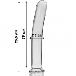 NEBULA SERIES BY IBIZA - MODELO 9 DILDO CRISTAL BOROSILICATO ROSA 15.5 CM -O- 2.5 CM